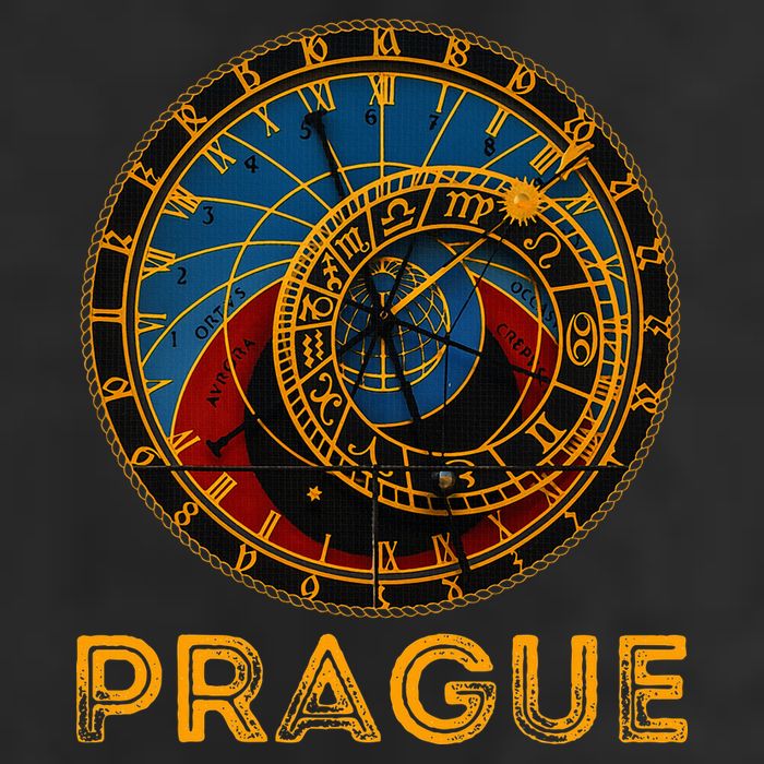 Prague Czech Republic Souvenir Astronomical Clock Prague 11oz C Handle Ceramic Mug