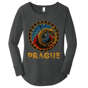 Prague Czech Republic Souvenir Astronomical Clock Prague Women's Perfect Tri Tunic Long Sleeve Shirt