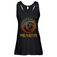 Prague Czech Republic Souvenir Astronomical Clock Prague Ladies Essential Flowy Tank