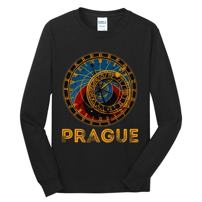 Prague Czech Republic Souvenir Astronomical Clock Prague Tall Long Sleeve T-Shirt