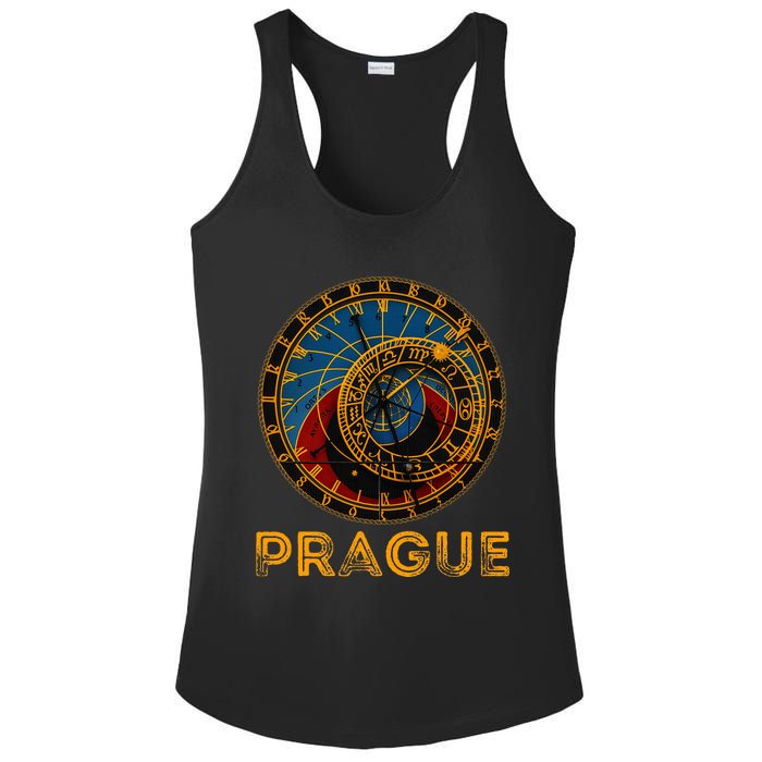 Prague Czech Republic Souvenir Astronomical Clock Prague Ladies PosiCharge Competitor Racerback Tank