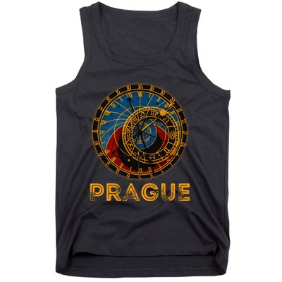 Prague Czech Republic Souvenir Astronomical Clock Prague Tank Top