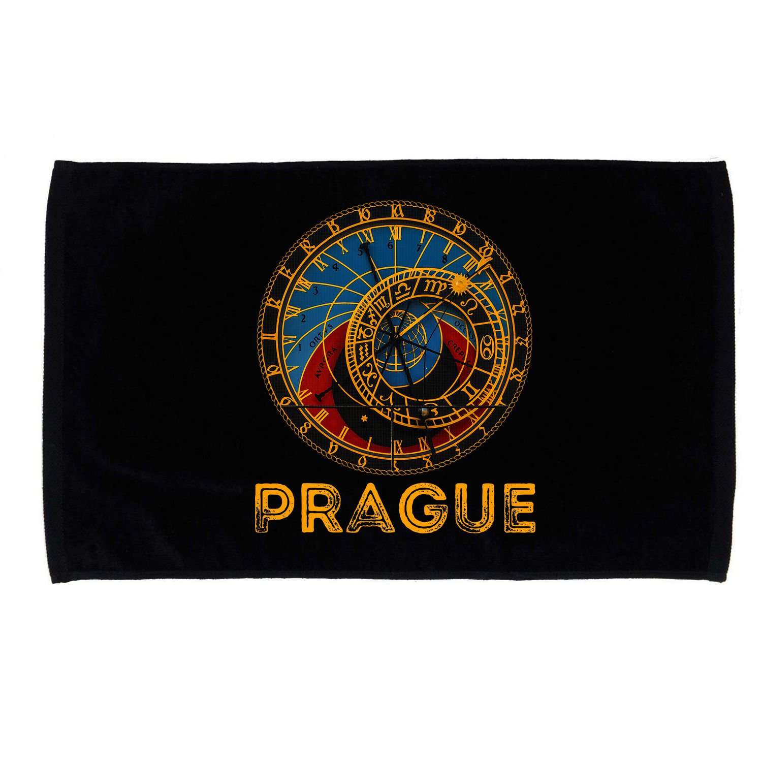 Prague Czech Republic Souvenir Astronomical Clock Prague Microfiber Hand Towel