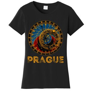 Prague Czech Republic Souvenir Astronomical Clock Prague Women's T-Shirt