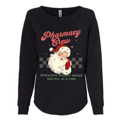 Pharmacy Crew Retro Vintage Santa Christmas Pharmacy Tech Funny Gift Womens California Wash Sweatshirt