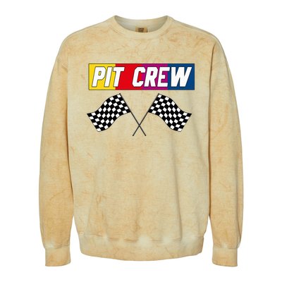 Pit Crew Race Car Hosting Parties Colorblast Crewneck Sweatshirt