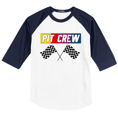 Pit Crew Race Car Hosting Parties Baseball Sleeve Shirt