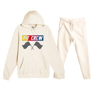 Pit Crew Race Car Hosting Parties Premium Hooded Sweatsuit Set