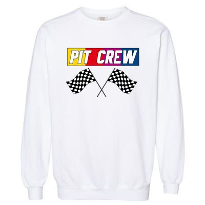 Pit Crew Race Car Hosting Parties Garment-Dyed Sweatshirt