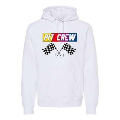 Pit Crew Race Car Hosting Parties Premium Hoodie