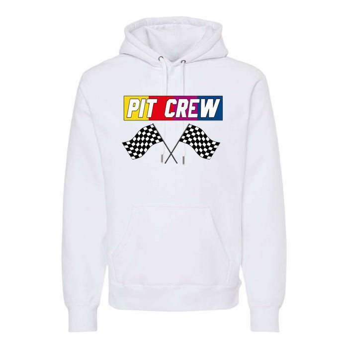 Pit Crew Race Car Hosting Parties Premium Hoodie