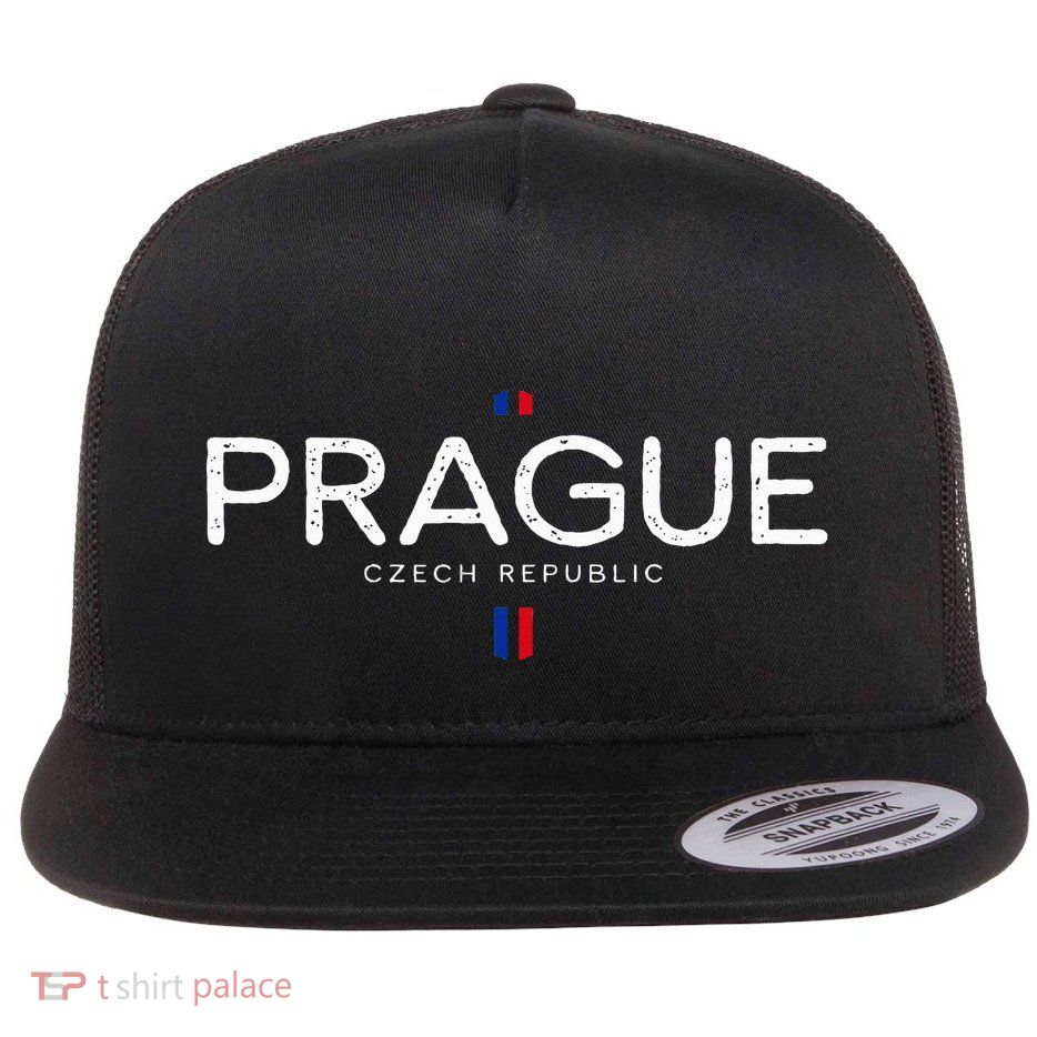 Prague Czech Republic Retro Vintage Flatbill Hat