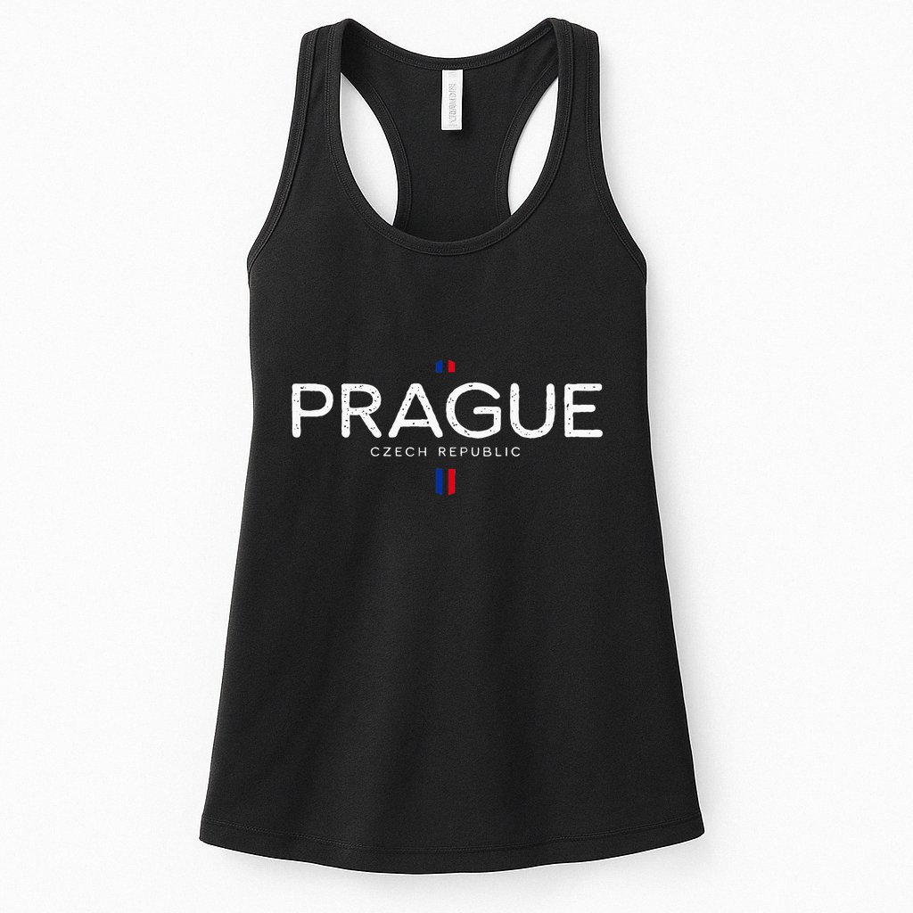 Prague Czech Republic Retro Vintage Womens Tank Top