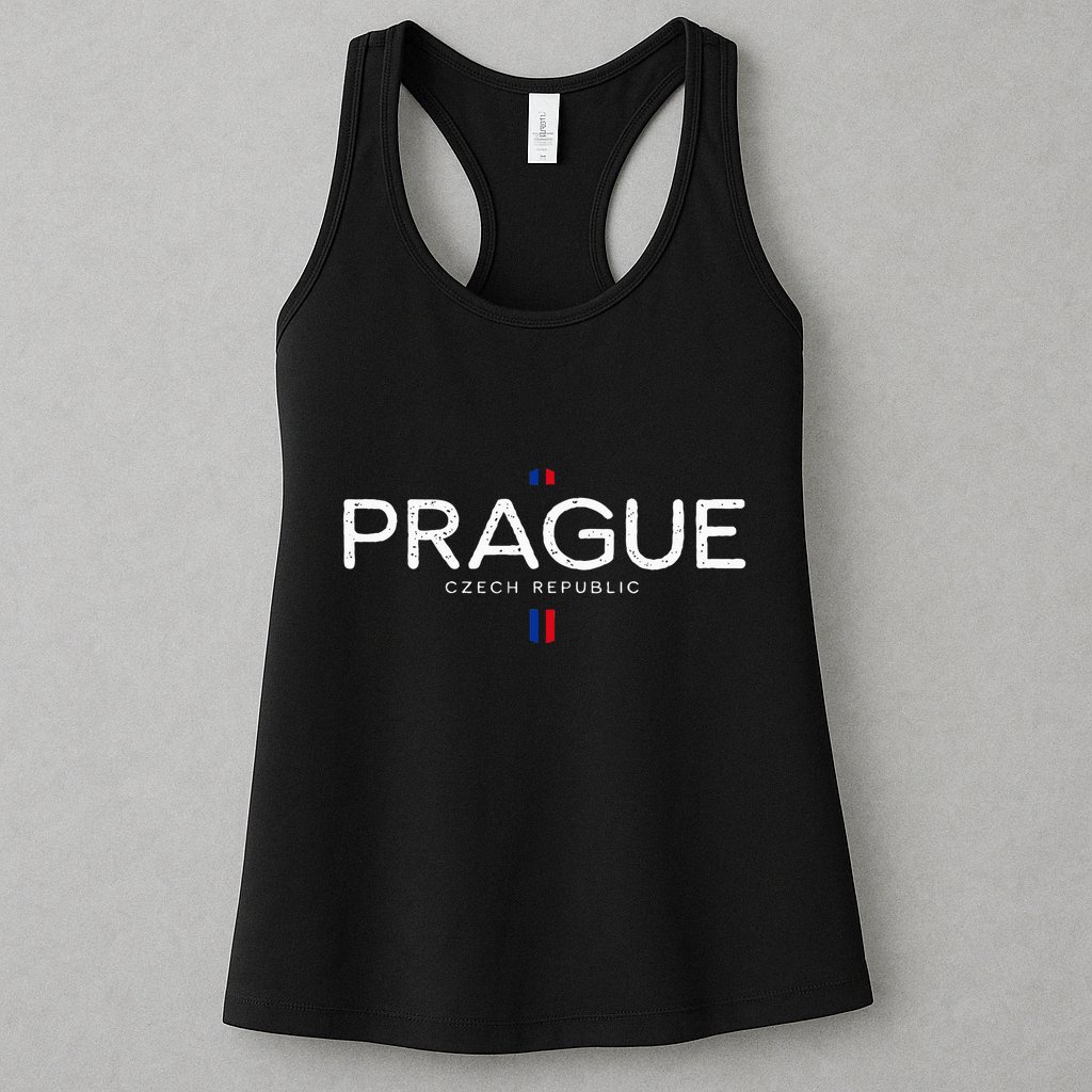 Prague Czech Republic Retro Vintage Womens Tank Top