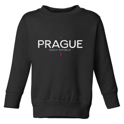 Prague Czech Republic Retro Vintage Toddler Sweatshirt
