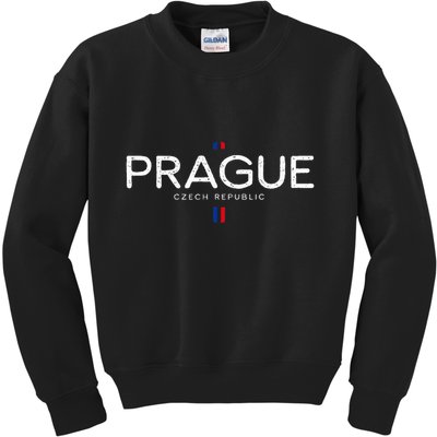 Prague Czech Republic Retro Vintage Kids Sweatshirt