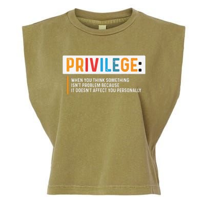 Privilege Civil Rights Tee Equality Tank Top Garment-Dyed Women's Muscle Tee