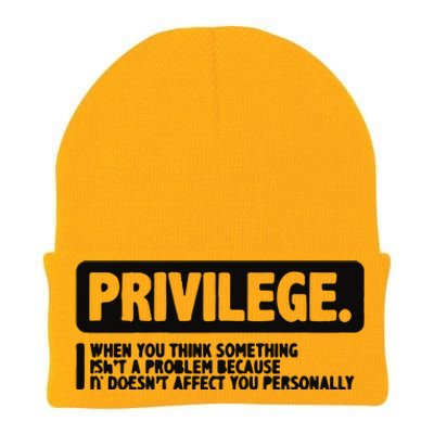 Privilege Civil Right Equality Social Justice Knit Cap Winter Beanie