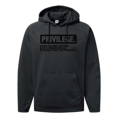 Privilege Civil Right Equality Social Justice Performance Fleece Hoodie