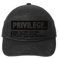 Privilege Civil Right Equality Social Justice 7-Panel Snapback Hat