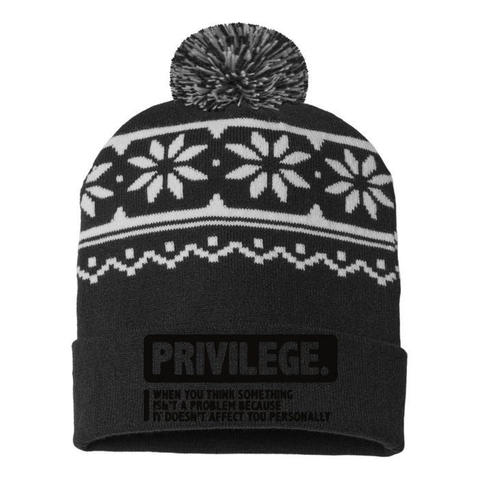 Privilege Civil Right Equality Social Justice USA-Made Snowflake Beanie