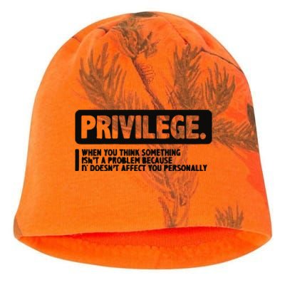 Privilege Civil Right Equality Social Justice Kati - Camo Knit Beanie