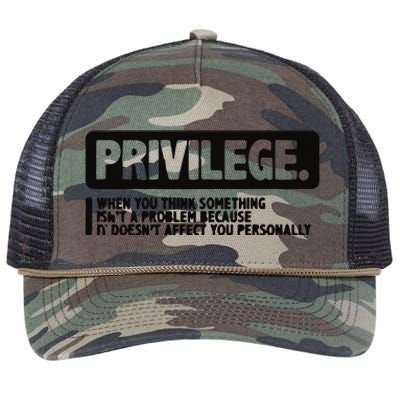 Privilege Civil Right Equality Social Justice Retro Rope Trucker Hat Cap