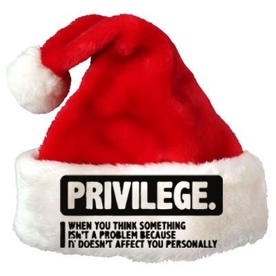 Privilege Civil Right Equality Social Justice Premium Christmas Santa Hat