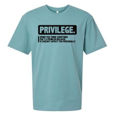 Privilege Civil Right Equality Social Justice Sueded Cloud Jersey T-Shirt