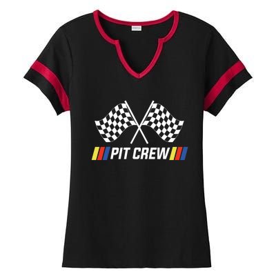 Pit Crew Race Car Parties Parents Pit Racing Drag Dress Ladies Halftime Notch Neck Tee