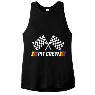 Pit Crew Race Car Parties Parents Pit Racing Drag Dress Ladies PosiCharge Tri-Blend Wicking Tank