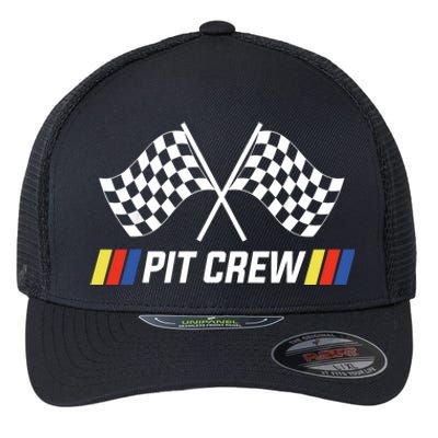 Pit Crew Race Car Parties Parents Pit Racing Drag Dress Flexfit Unipanel Trucker Cap