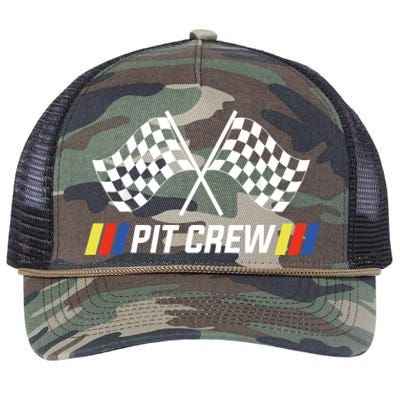 Pit Crew Race Car Parties Parents Pit Racing Drag Dress Retro Rope Trucker Hat Cap