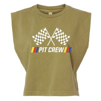 Pit Crew Race Car Parties Parents Pit Racing Drag Dress Garment-Dyed Women's Muscle Tee