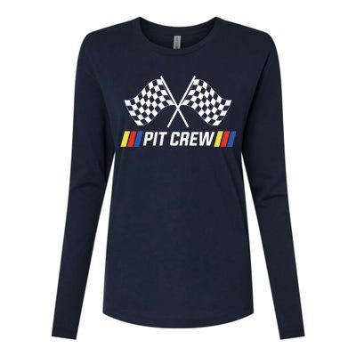 Pit Crew Race Car Parties Parents Pit Racing Drag Dress Womens Cotton Relaxed Long Sleeve T-Shirt