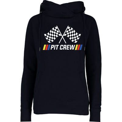 Pit Crew Race Car Parties Parents Pit Racing Drag Dress Womens Funnel Neck Pullover Hood