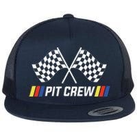 Pit Crew Race Car Parties Parents Pit Racing Drag Dress Flat Bill Trucker Hat