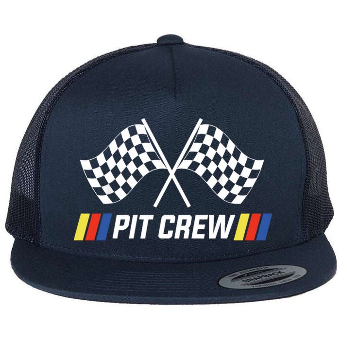 Pit Crew Race Car Parties Parents Pit Racing Drag Dress Flat Bill Trucker Hat