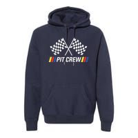 Pit Crew Race Car Parties Parents Pit Racing Drag Dress Premium Hoodie