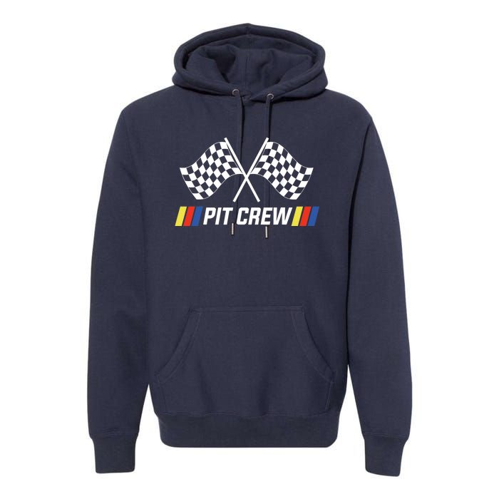 Pit Crew Race Car Parties Parents Pit Racing Drag Dress Premium Hoodie