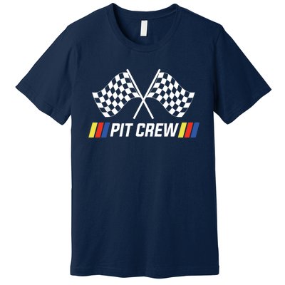 Pit Crew Race Car Parties Parents Pit Racing Drag Dress Premium T-Shirt