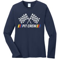 Pit Crew Race Car Parties Parents Pit Racing Drag Dress Ladies Long Sleeve Shirt