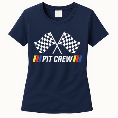 Pit Crew Race Car Parties Parents Pit Racing Drag Dress Womens T-Shirt