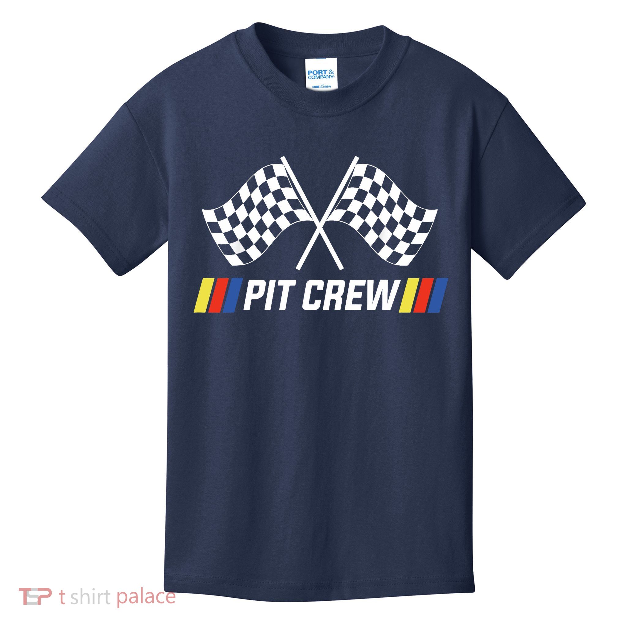 Pit Crew Race Car Parties Parents Pit Racing Drag Dress Kids T-Shirt