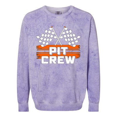 Pit Crew Racing Party Colorblast Crewneck Sweatshirt