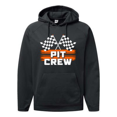 Pit Crew Racing Party Performance Fleece Hoodie