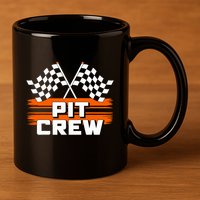 Pit Crew Racing Party 11oz C Handle Ceramic Mug
