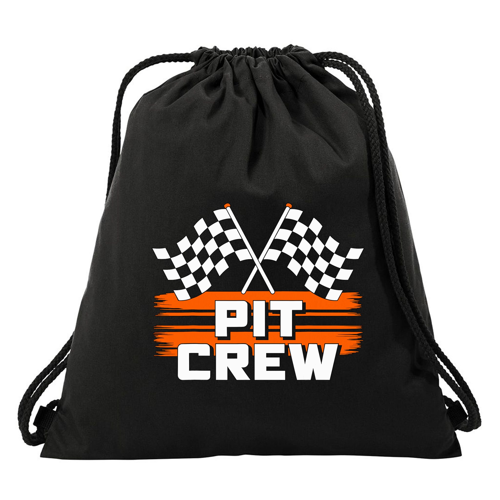 Pit Crew Racing Party Drawstring Bag