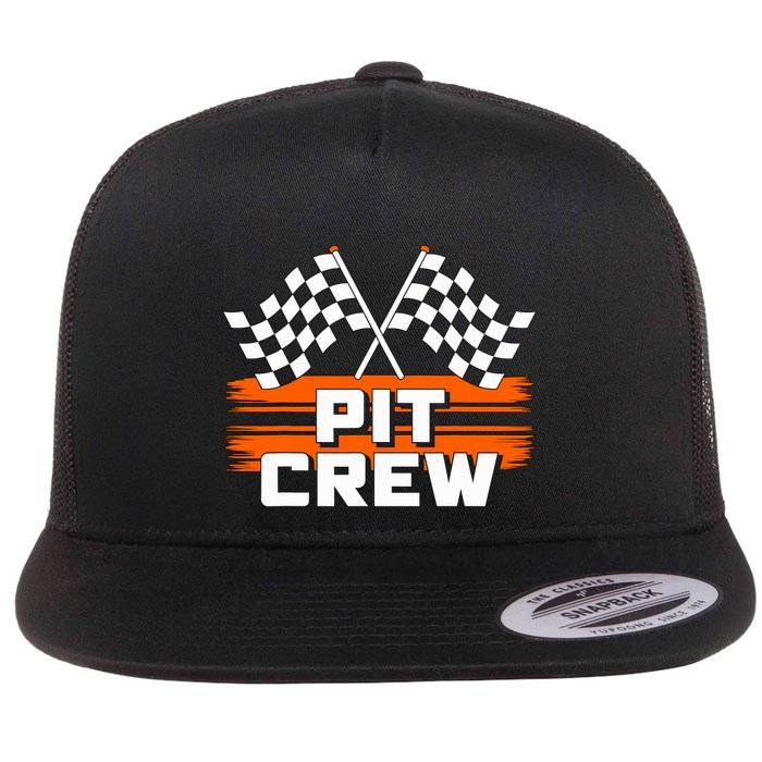Pit Crew Racing Party Flatbill Hat