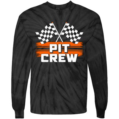 Pit Crew Racing Party Tie-Dye Long Sleeve Shirt